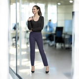 Pinnns - Ladies Ponte Jean Style Pull Up Trouser - Navy 280T - Wildvine Clothing, Spalding, Lincolnshire
