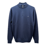 Gabicci Vintage - Naxton Knitted Quater Zip Sweater - Navy - V57GK15 - Wildvine Clothing, Spalding, Lincolnshire