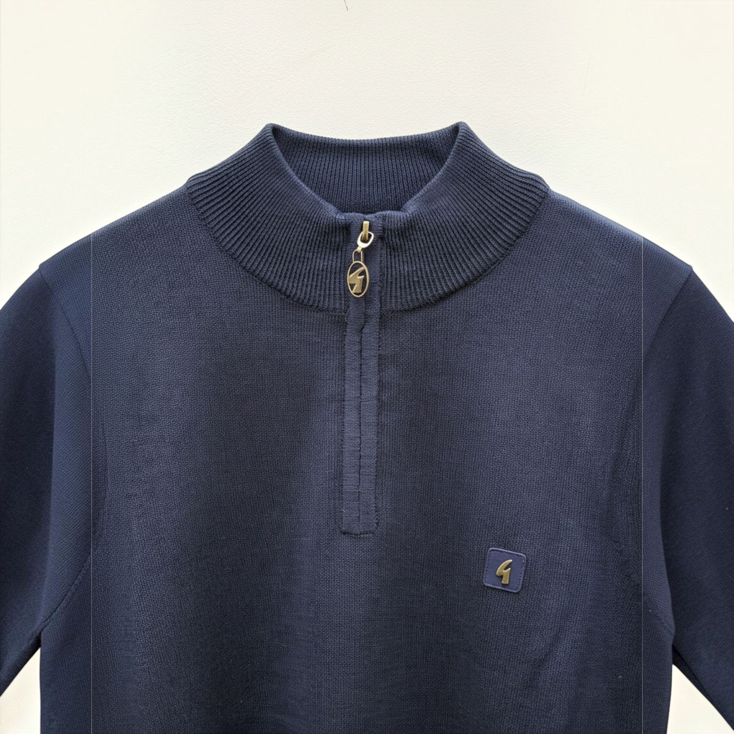 Gabicci Vintage - Naxton Knitted Quater Zip Sweater - Navy - V57GK15 - Wildvine Clothing, Spalding, Lincolnshire