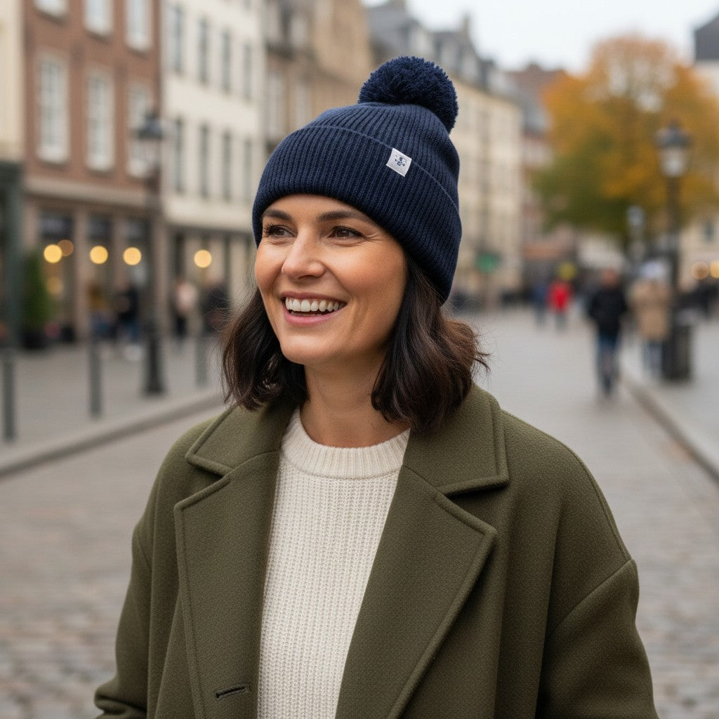 Lighthouse - Ladies Hannah Hat & Bobble - Navy - Wildvine Clothing, Spalding, Lincolnshire