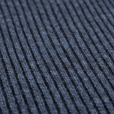 Fynch-Hatton - Mens Knitwear - Buttoned Troyer, Twisted Mouline - Navy 690 - Wildvine Clothing, Spalding, Lincolnshire