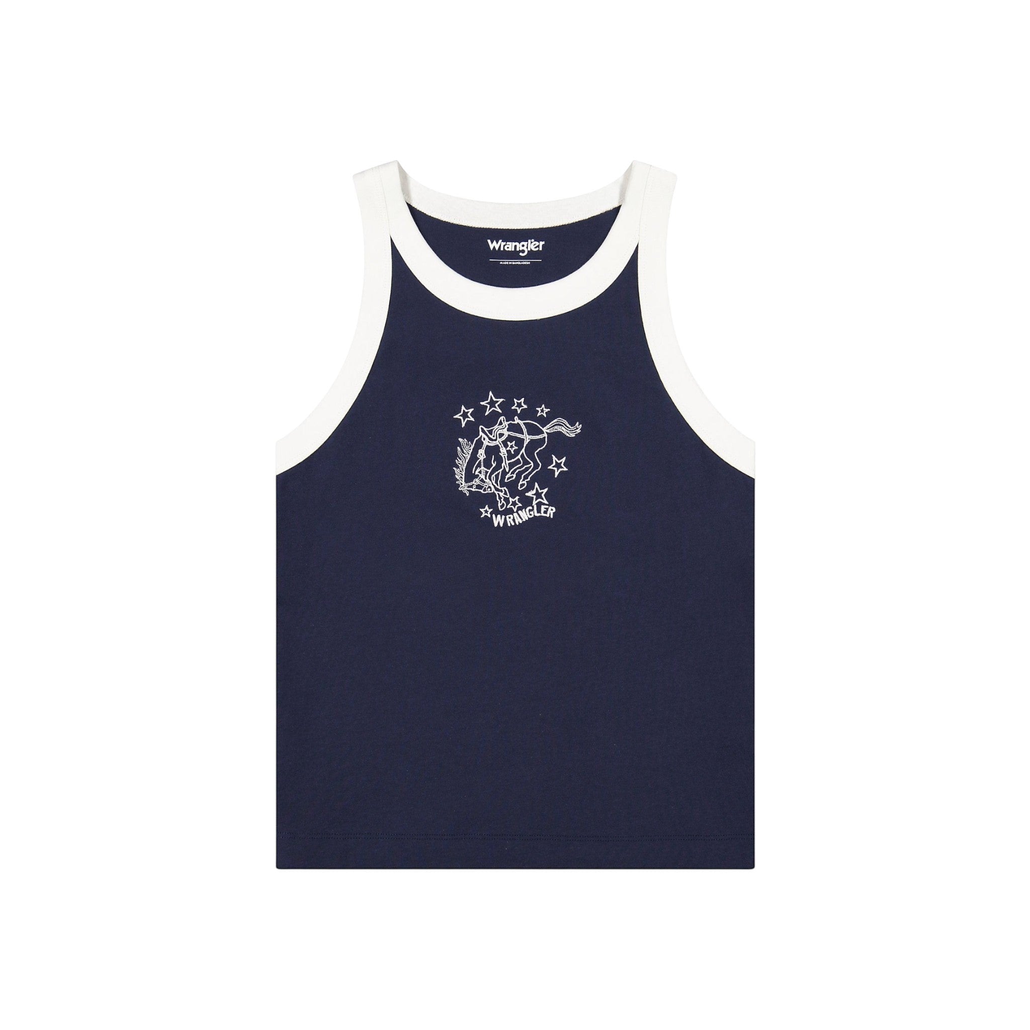 Wrangler Womens Top – Ringer Tank - Navy - Wildvine Clothing, Spalding, Lincolnshire