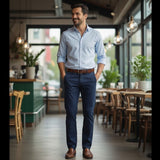 Gurteen - Mens - Stretch Chino - Longford - Navy - 1223 036 - Wildvine Clothing, Spalding, Lincolnshire