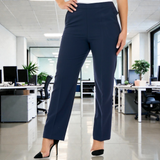 Pinnns - Ladies - Essential 27" Leg Back Elasticated Waist Stretch Trouser - Iris - Navy - Wildvine Clothing, Spalding, Lincolnshire