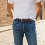 Dents - Mens Belt - Stretch Elastic Webbing Belt - Navy - Wildvine Clothing, Spalding, Lincolnshire