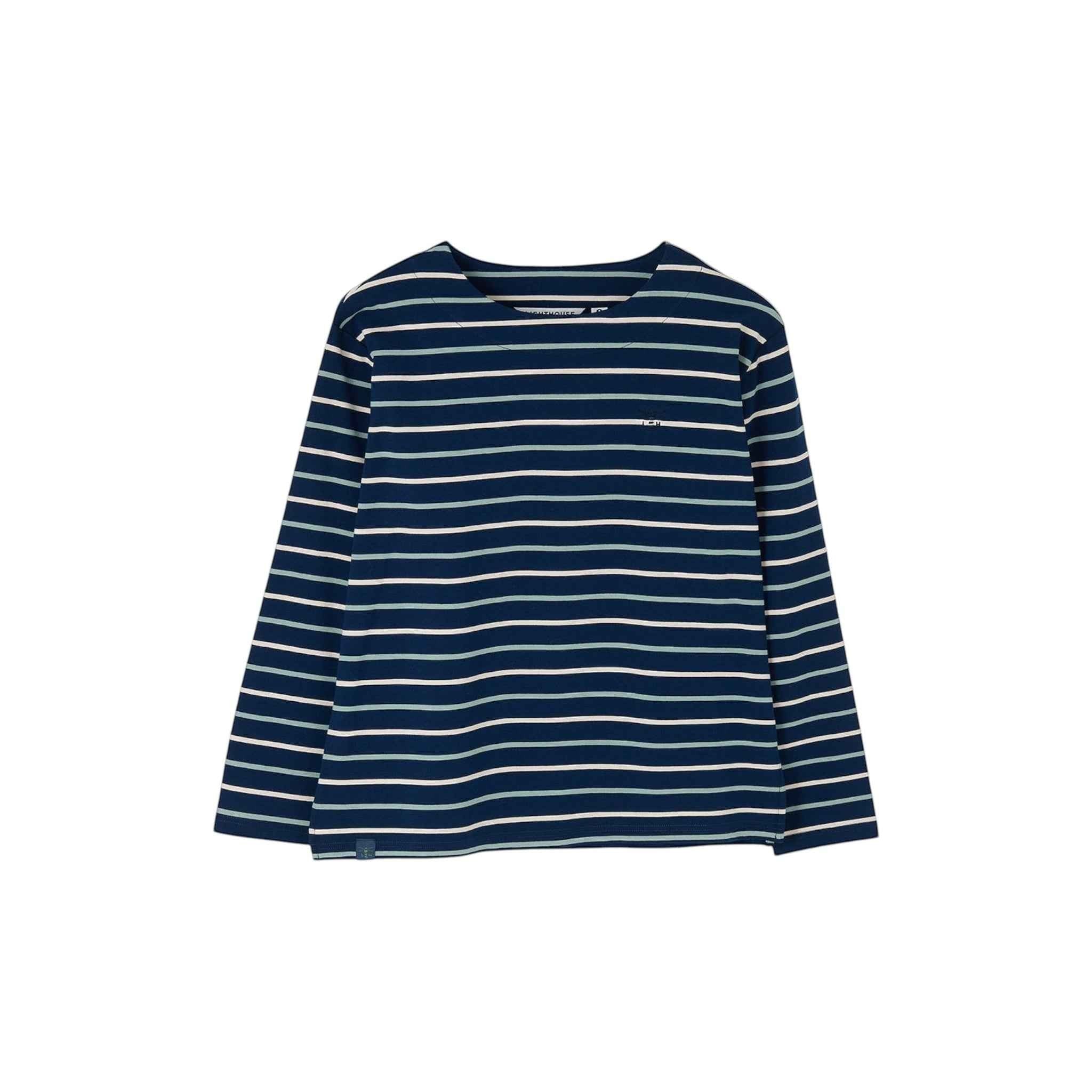 Lighthouse - Ladies Causeway II Top - Navy Cream/Sage Stripe - Wildvine Clothing, Spalding, Lincolnshire