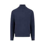 Fynch-Hatton - Mens Knitwear - Rollneck, Structure - Navy 690 - Wildvine Clothing, Spalding, Lincolnshire