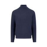 Fynch-Hatton - Mens Knitwear - Rollneck, Structure - Navy 690 - Wildvine Clothing, Spalding, Lincolnshire