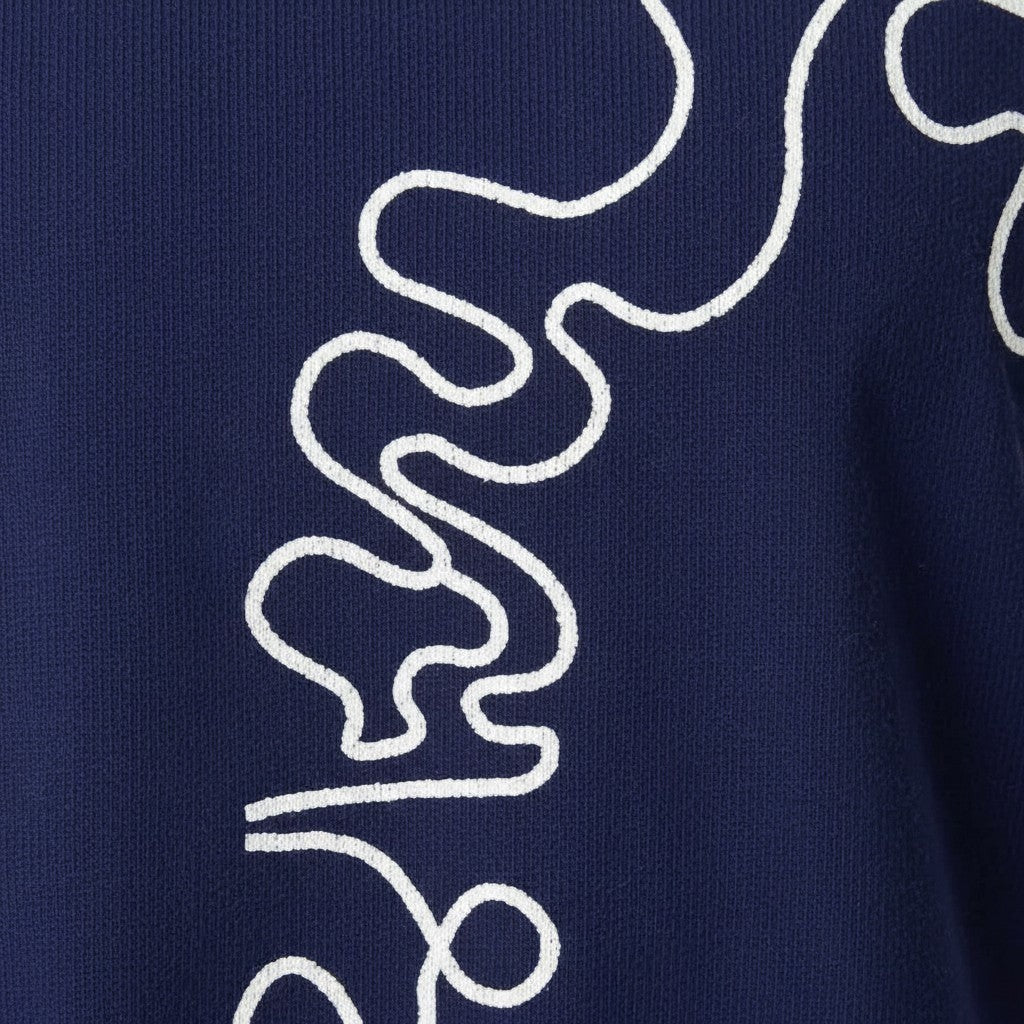 Wild Flower - Ladies - Swirl Flowers Embroidery T-Shirt - Navy - Wildvine Clothing, Spalding, Lincolnshire