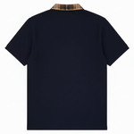 Lyle & Scott - Mens Tartan Collar Polo Shirt - Dark Navy / Brown - SP2531V Y652 - Wildvine Clothing, Spalding, Lincolnshire