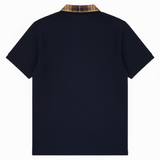 Lyle & Scott - Mens Tartan Collar Polo Shirt - Dark Navy / Brown - SP2531V Y652 - Wildvine Clothing, Spalding, Lincolnshire