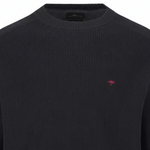Fynch-Hatton - Mens Knitwear - Super Structure / Super Soft - O'Neck - Navy 1609208 690 - Wildvine Clothing, Spalding, Lincolnshire