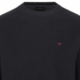 Fynch-Hatton - Mens Knitwear - Super Structure / Super Soft - O'Neck - Navy 1609208 690 - Wildvine Clothing, Spalding, Lincolnshire
