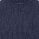 Fynch-Hatton - Mens Knitwear - Rollneck, Structure - Navy 690 - Wildvine Clothing, Spalding, Lincolnshire