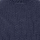 Fynch-Hatton - Mens Knitwear - Rollneck, Structure - Navy 690 - Wildvine Clothing, Spalding, Lincolnshire
