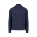 Fynch-Hatton - Mens Knitwear - Rollneck, Structure - Navy 690 - Wildvine Clothing, Spalding, Lincolnshire
