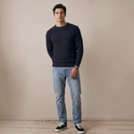 Fynch-Hatton - Mens Knitwear - Super Structure / Super Soft - O'Neck - Navy 1609208 690 - Wildvine Clothing, Spalding, Lincolnshire