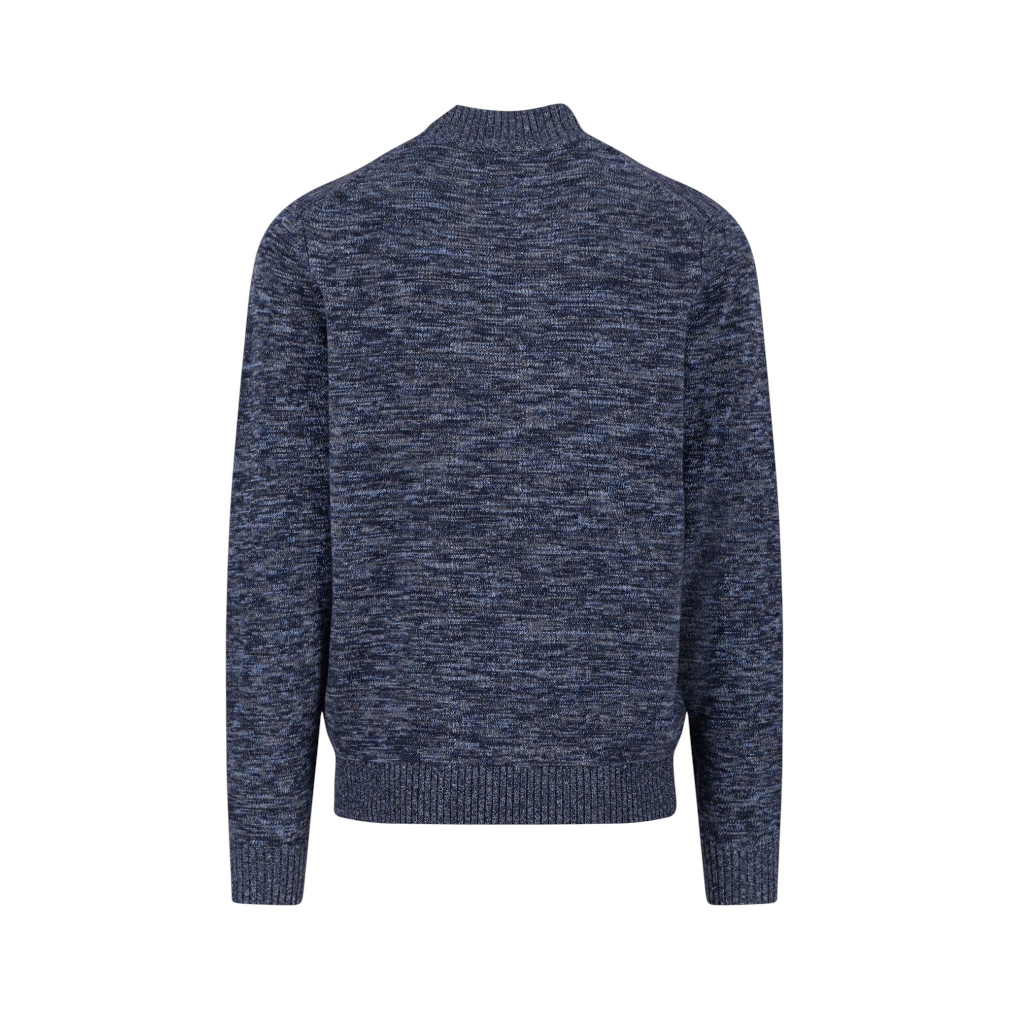 Fynch-Hatton - Mens Knitwear - Buttoned Troyer, Twisted Mouline - Navy 690 - Wildvine Clothing, Spalding, Lincolnshire