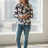 D.E.C.K By Decollage - Ladies Blouse - Navy Cicle - Wildvine Clothing, Spalding, Lincolnshire