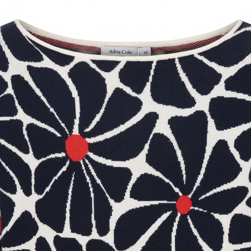 Alice Collins - Daisy Pullover - Wild Oat/Rich Navy - Wildvine Clothing, Spalding, Lincolnshire