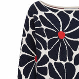 Alice Collins - Daisy Pullover - Wild Oat/Rich Navy - Wildvine Clothing, Spalding, Lincolnshire