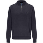 Fynch-Hatton - Mens Knitwear - Zip Troyer - Navy - Wildvine Clothing, Spalding, Lincolnshire