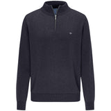 Fynch-Hatton - Mens Knitwear - Zip Troyer - Navy - Wildvine Clothing, Spalding, Lincolnshire