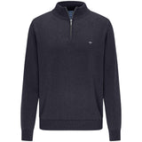 Fynch-Hatton - Mens Knitwear - Zip Troyer - Navy - Wildvine Clothing, Spalding, Lincolnshire