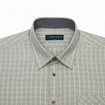 Gurteen - Mens - Seville - Modern Fit / Short Sleeved - Oatmeal Check 805 - Wildvine Clothing, Spalding, Lincolnshire