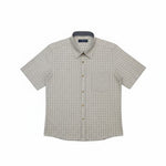 Gurteen - Mens - Seville - Modern Fit / Short Sleeved - Oatmeal Check 805 - Wildvine Clothing, Spalding, Lincolnshire