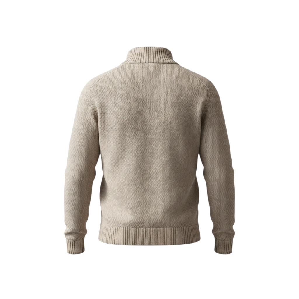 Jackdaw - Mens Ruben 1/4 Zip Jumper - Oatmeal - Wildvine Clothing, Spalding, Lincolnshire