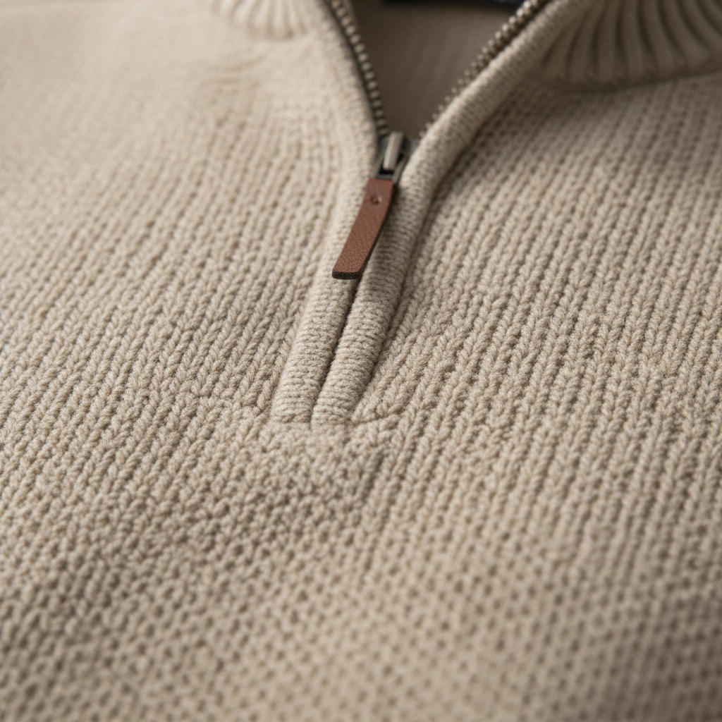 Jackdaw - Mens Ruben 1/4 Zip Jumper - Oatmeal - Wildvine Clothing, Spalding, Lincolnshire