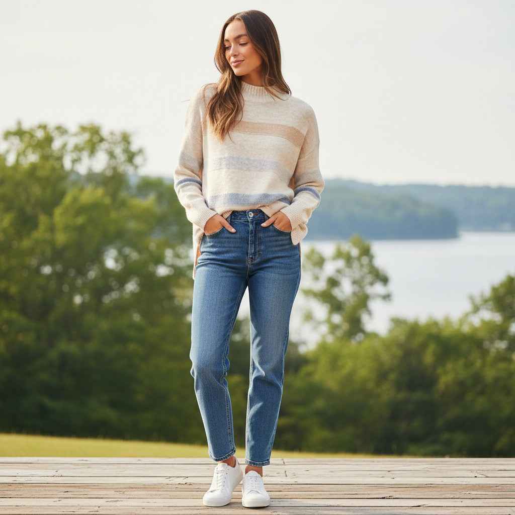 Jane Austin - Ladies Beatrice Top - Oatmeal - Wildvine Clothing, Spalding, Lincolnshire