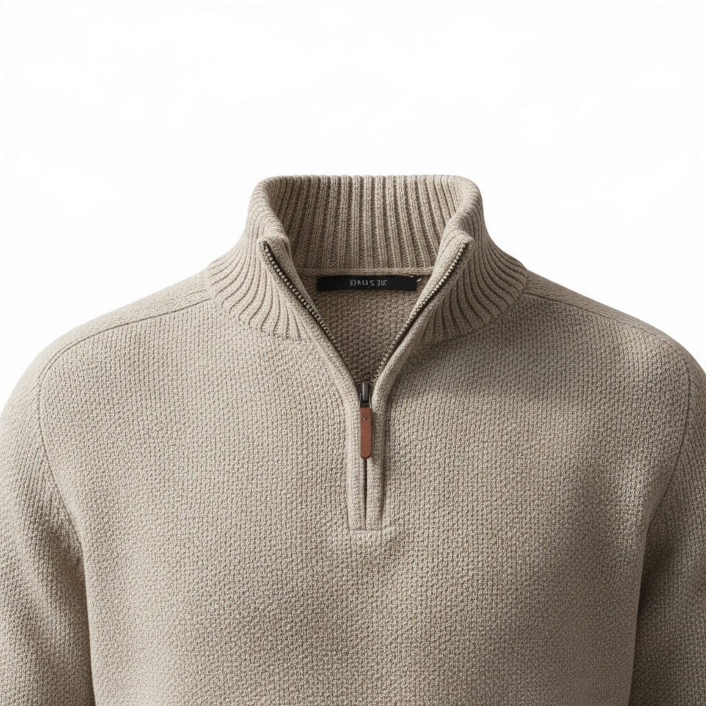 Jackdaw - Mens Ruben 1/4 Zip Jumper - Oatmeal - Wildvine Clothing, Spalding, Lincolnshire