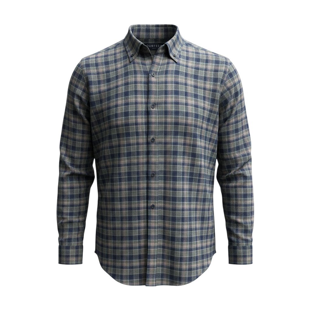 Gurteen - Mens - Shirt - Virginia - Modern Fit / LS - Olive Check 51051 624 - Wildvine Clothing, Spalding, Lincolnshire