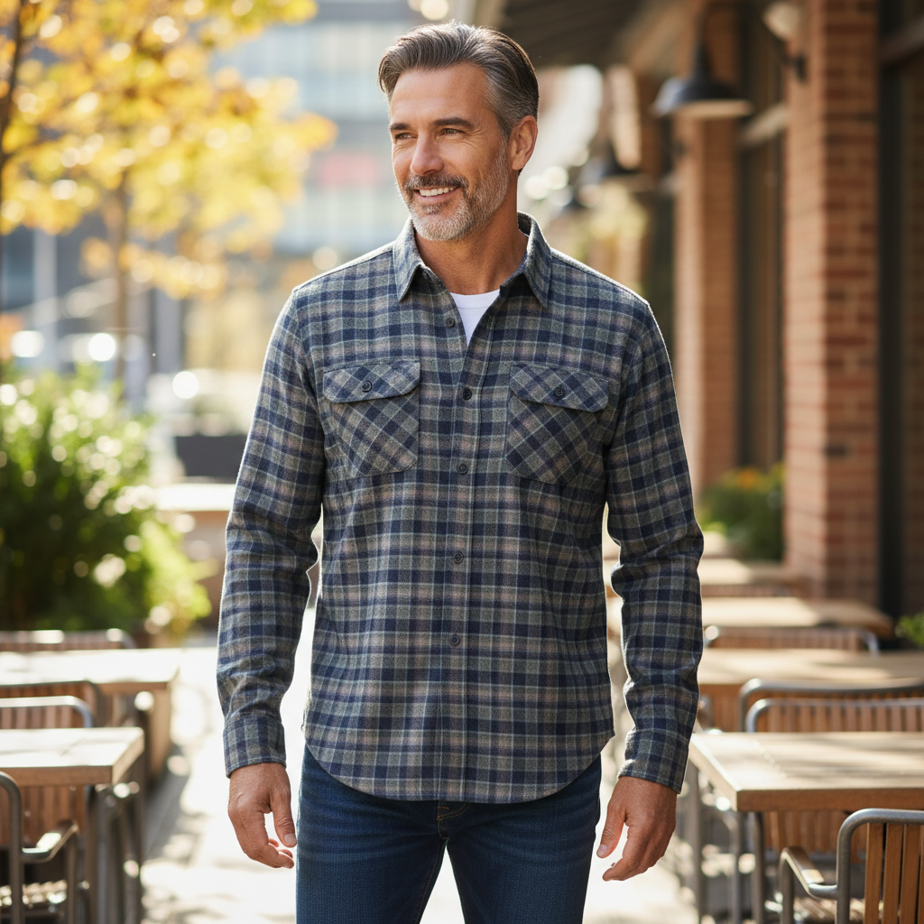 Gurteen - Mens - Shirt - Virginia - Modern Fit / LS - Olive Check 51051 624 - Wildvine Clothing, Spalding, Lincolnshire