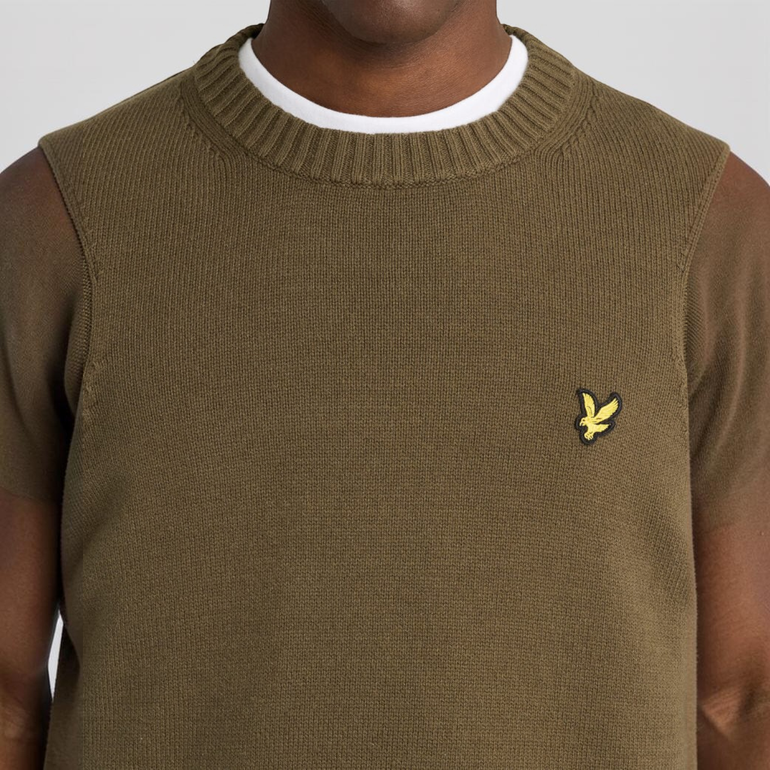 Lyle & Scott - Mens Rib Insert Crew Neck Jumper - True Olive - Y294 - Wildvine Clothing, Spalding, Lincolnshire