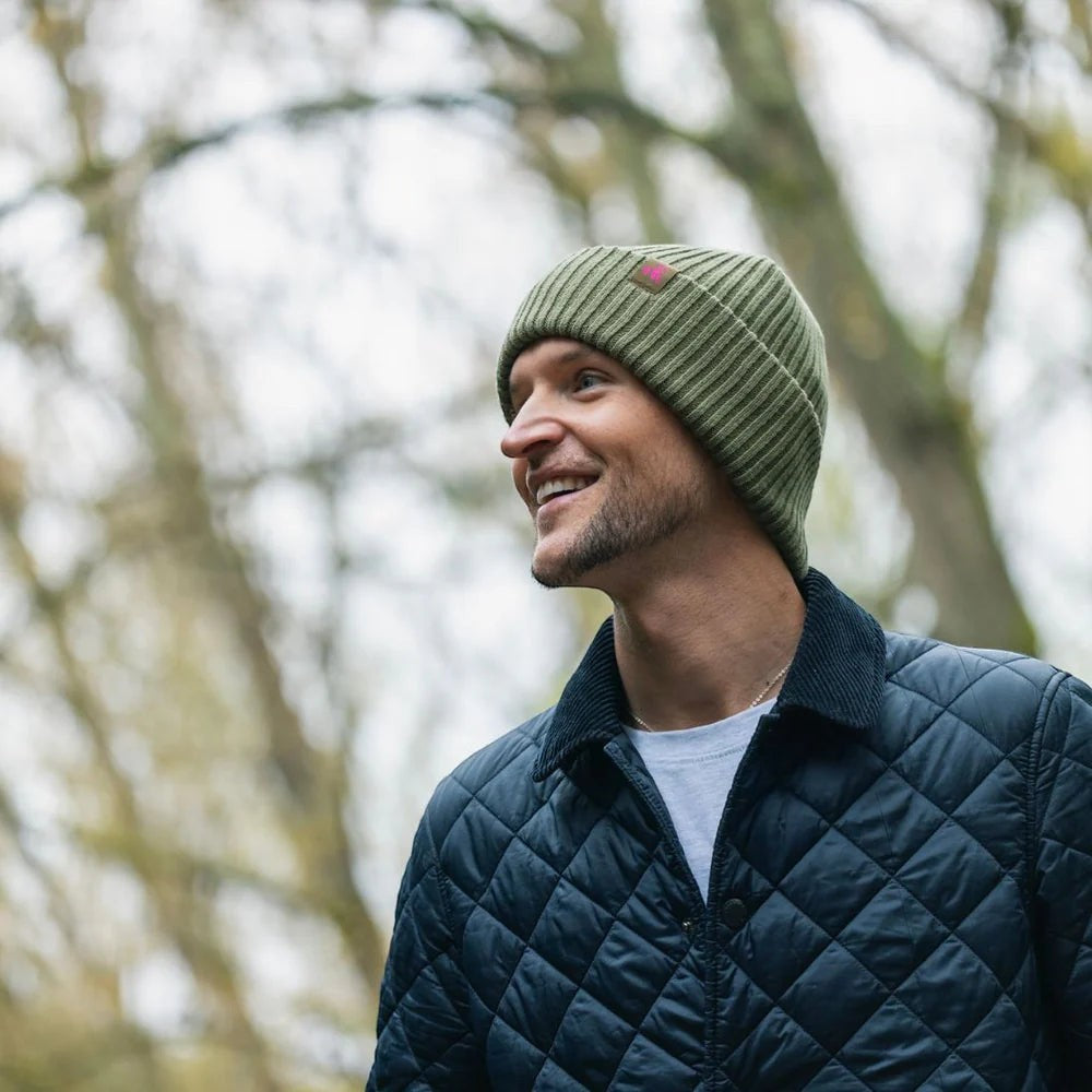 Swole Panda - Mens Organic Cotton Beanie - Olive - Wildvine Clothing, Spalding, Lincolnshire
