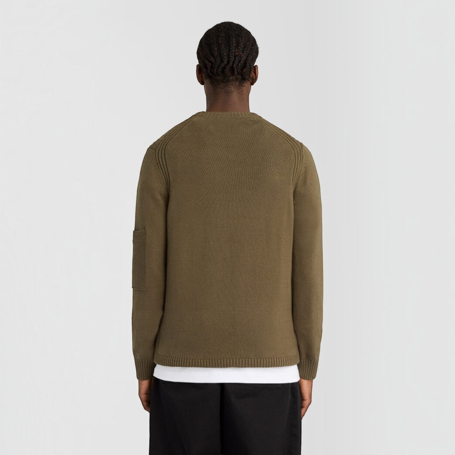 Lyle & Scott - Mens Rib Insert Crew Neck Jumper - True Olive - Y294 - Wildvine Clothing, Spalding, Lincolnshire