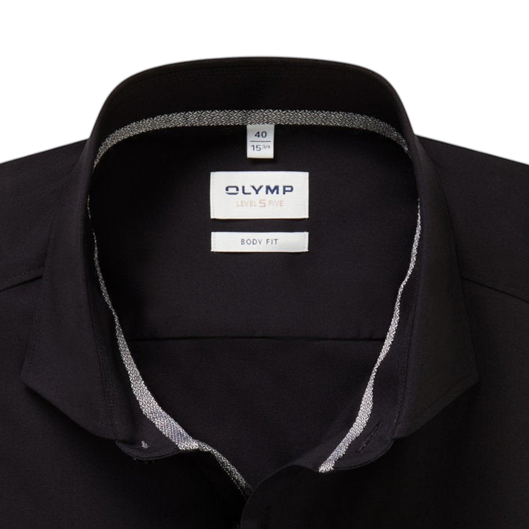 OLYMP - Mens Shirt - Level Five Body Fit -Black - Wildvine Clothing, Spalding, Lincolnshire