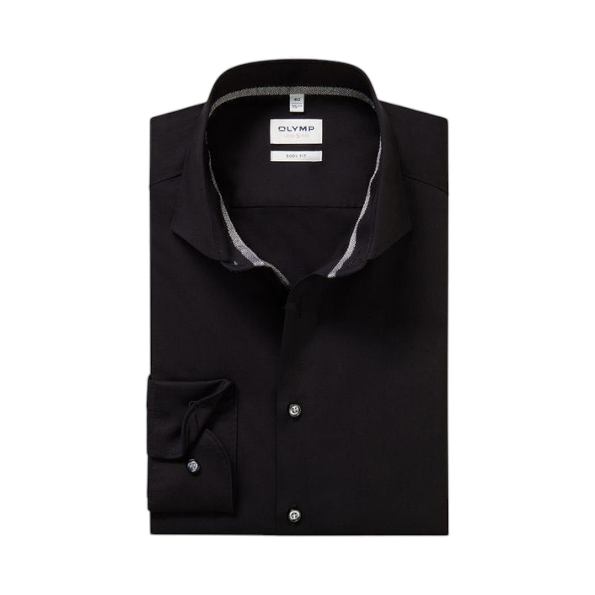 OLYMP - Mens Shirt - Level Five Body Fit -Black - Wildvine Clothing, Spalding, Lincolnshire