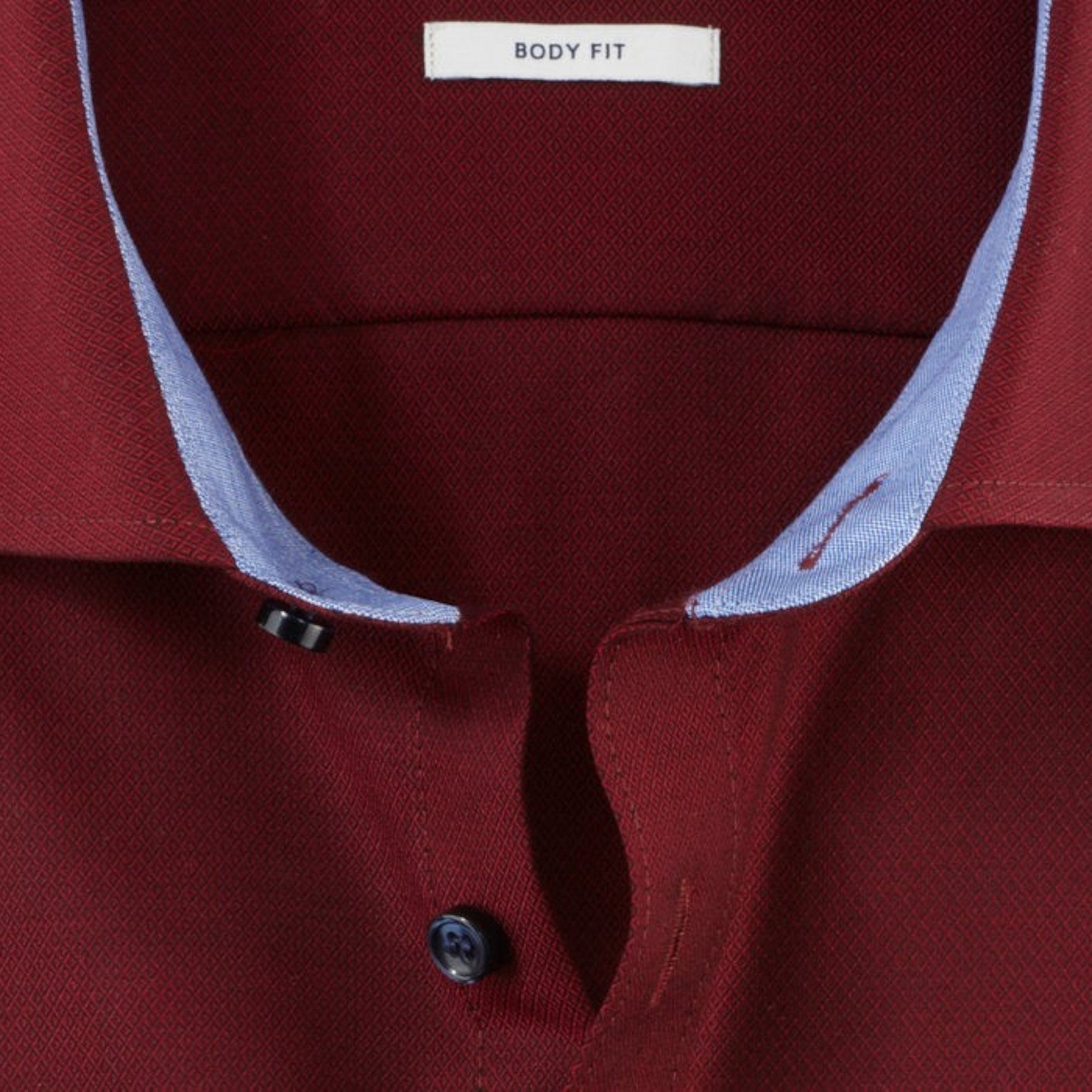 OLYMP - Mens Shirt - Level Five Body Fit - Dark Red - Wildvine Clothing, Spalding, Lincolnshire