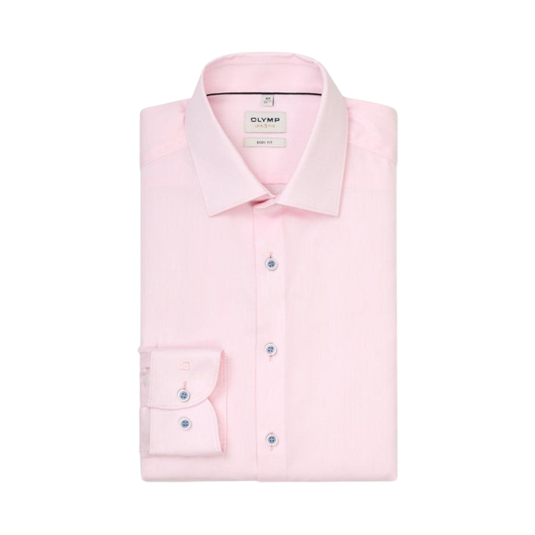 OLYMP - Mens Shirt - Level Five Body Fit - Light Rose - Wildvine Clothing, Spalding, Lincolnshire
