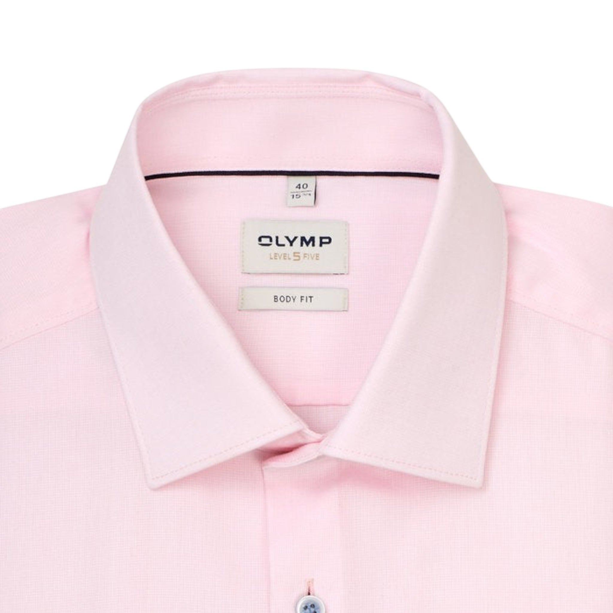 OLYMP - Mens Shirt - Level Five Body Fit - Light Rose - Wildvine Clothing, Spalding, Lincolnshire