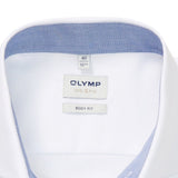 OLYMP - Mens Shirt - Level Five Body Fit -White - Wildvine Clothing, Spalding, Lincolnshire