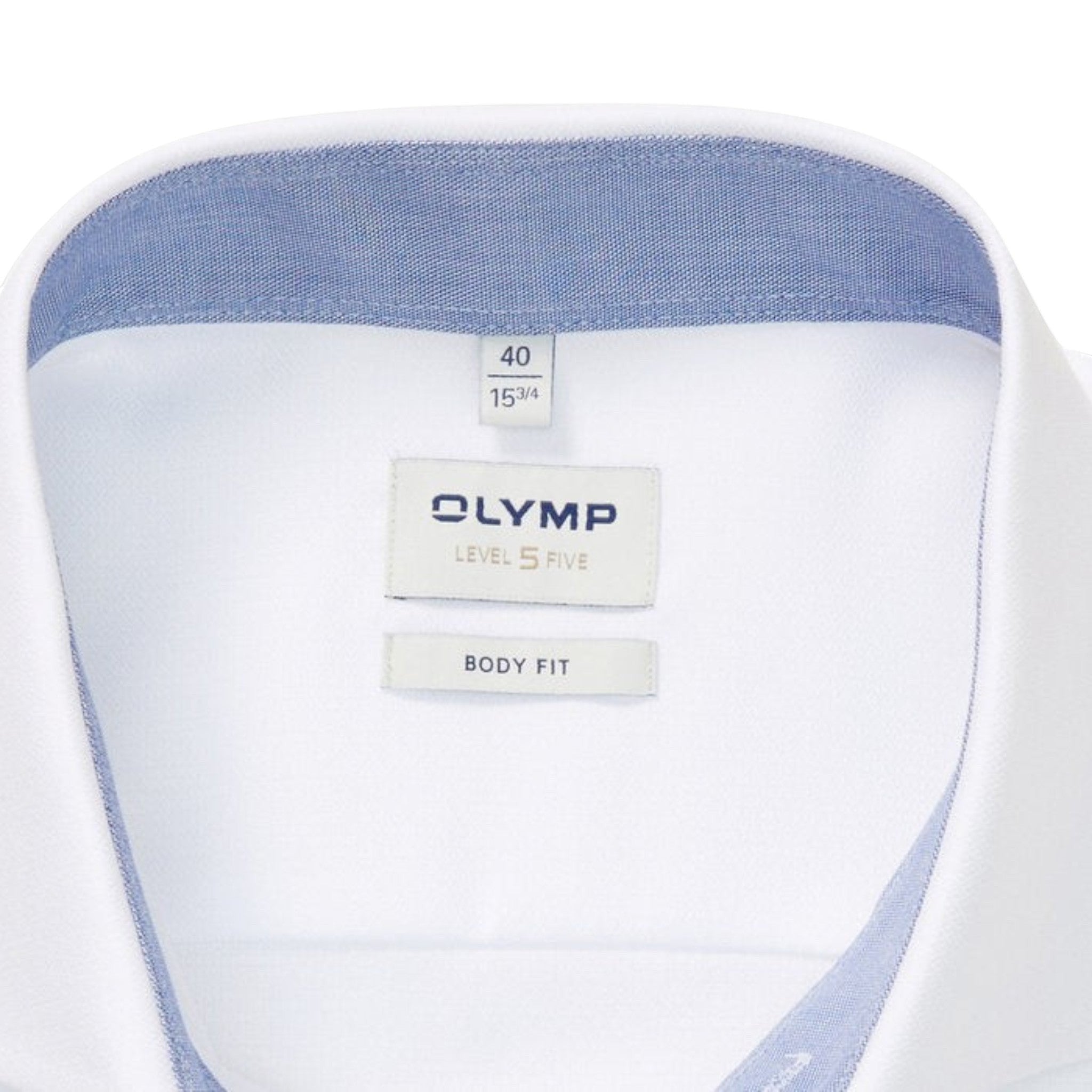 OLYMP - Mens Shirt - Level Five Body Fit -White - Wildvine Clothing, Spalding, Lincolnshire
