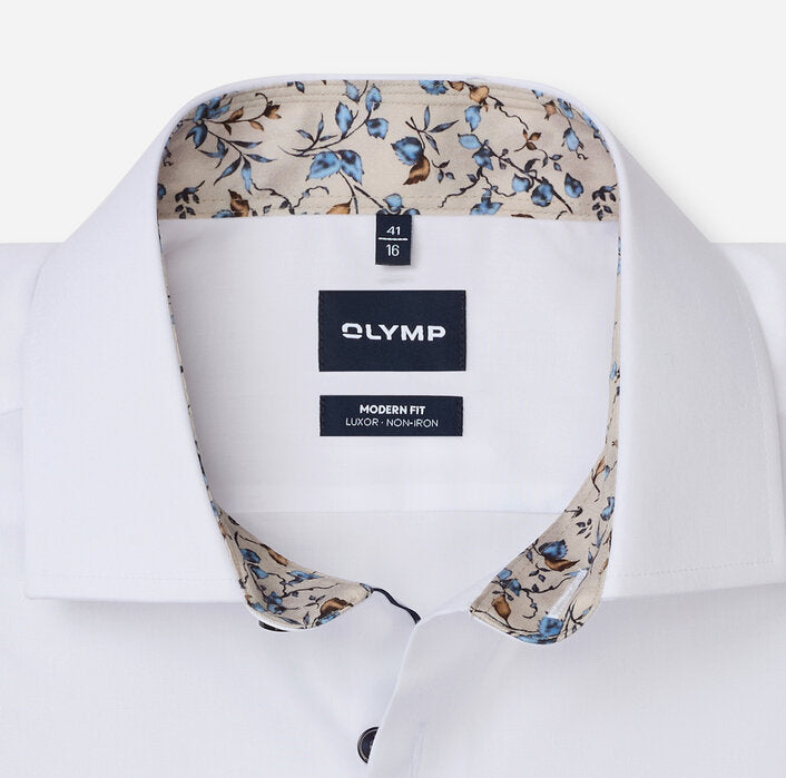 OLYMP - Mens Shirt - Luxor Modern Fit - Global Kent - White - 133824 00 - Wildvine Clothing, Spalding, Lincolnshire
