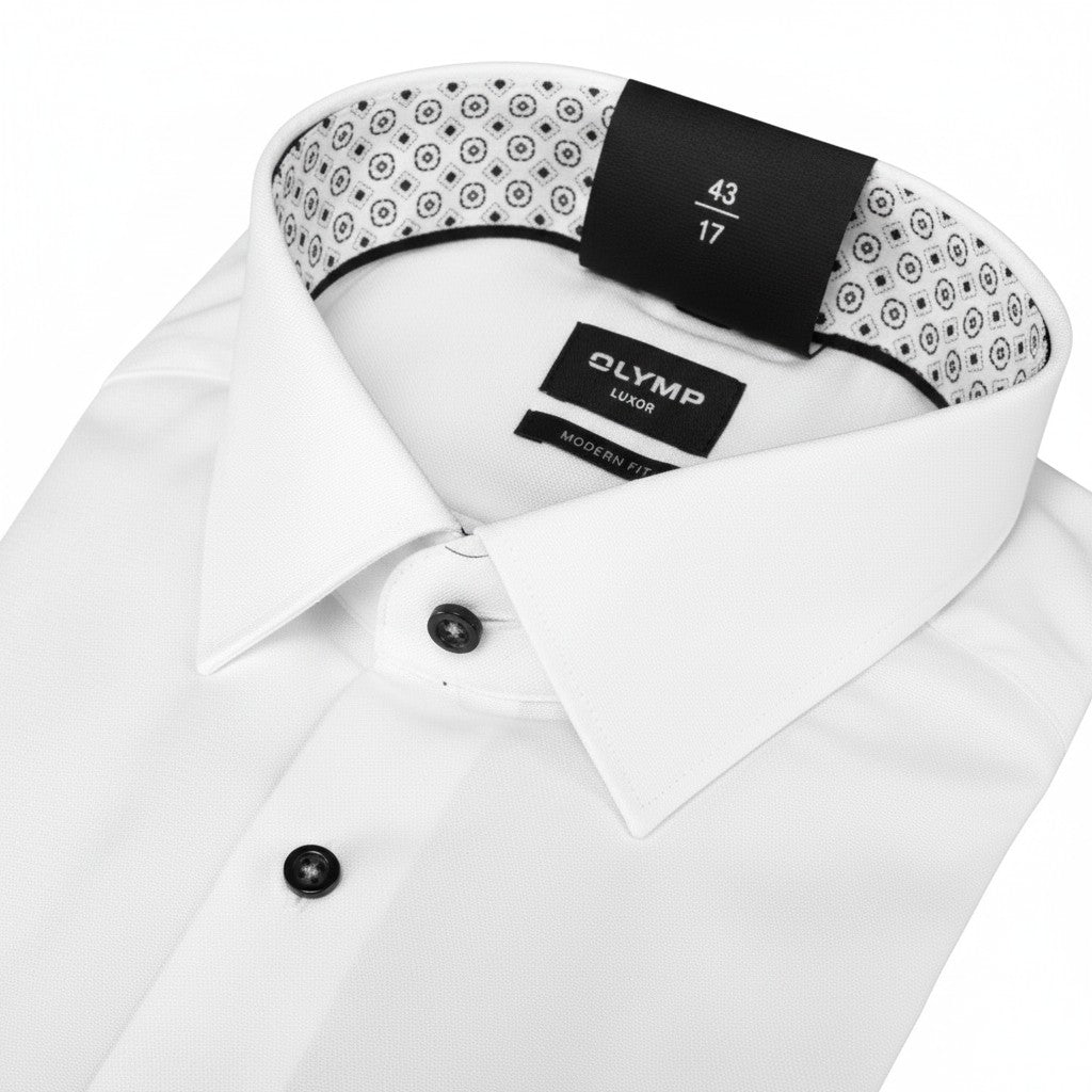 OLYMP - Mens Shirt - Luxor Modern Fit 26 - White - Wildvine Clothing, Spalding, Lincolnshire