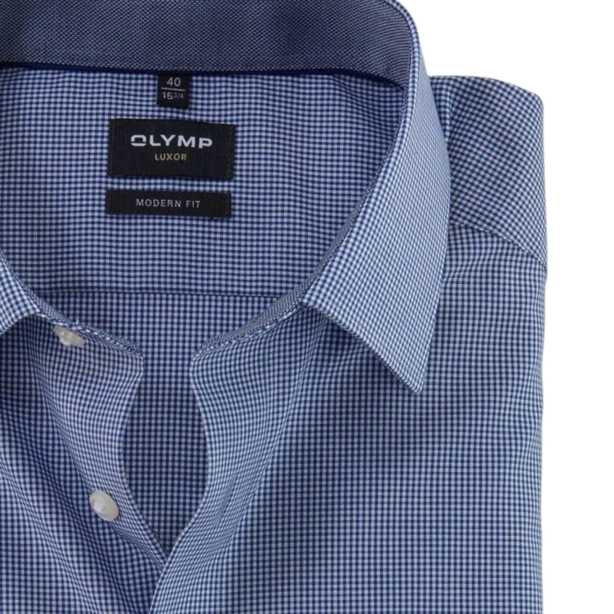 OLYMP - Mens Shirt - Luxor Modern Fit - Royal - Wildvine Clothing, Spalding, Lincolnshire