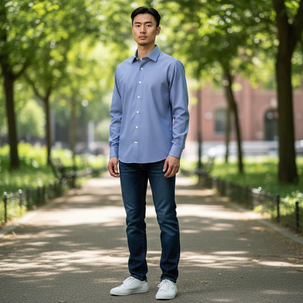 OLYMP - Mens Shirt - Luxor Modern Fit - Royal - Wildvine Clothing, Spalding, Lincolnshire
